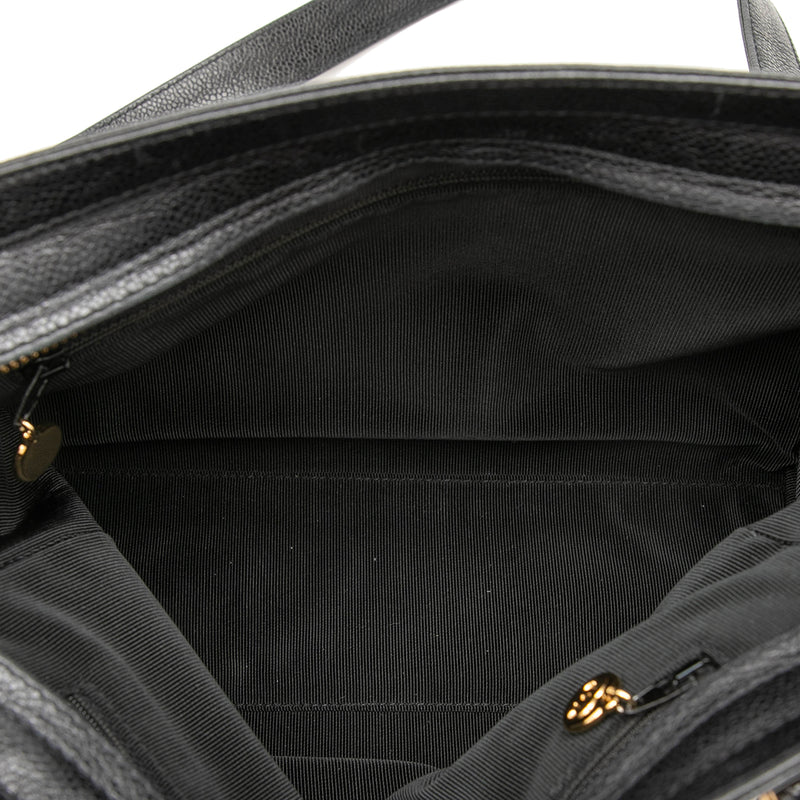 Triple CC Caviar Shoulder Bag - Image 4