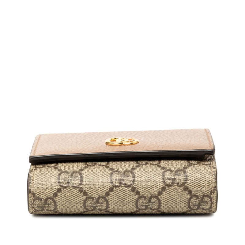 Bicolor GG Marmont Calfskin and GG Supreme Wallet - Image 3