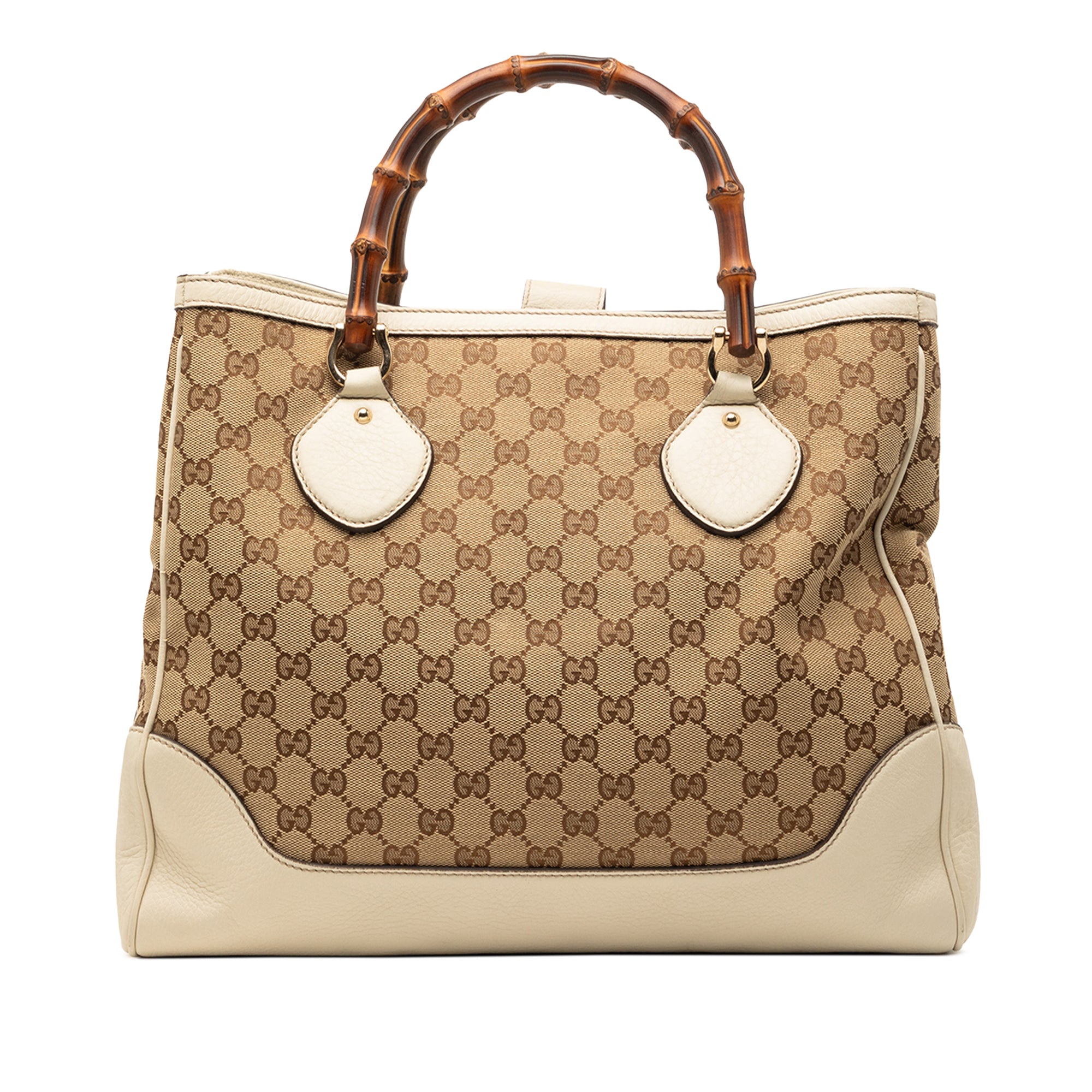 Medium GG Canvas Bamboo Diana Tote - Image 1