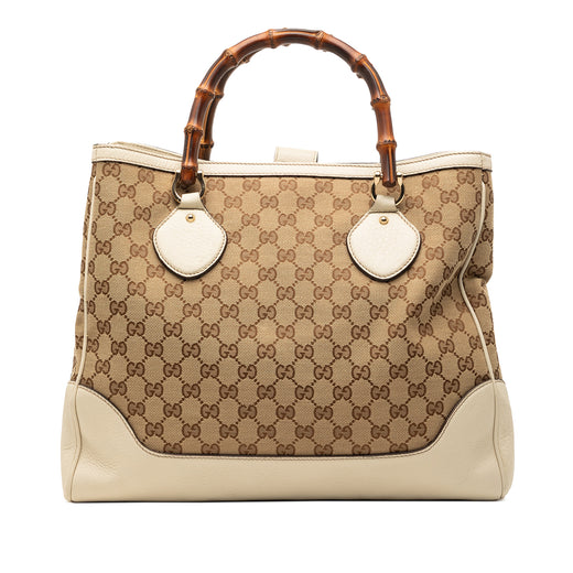 GG Canvas Bamboo Diana Tote - Image 1