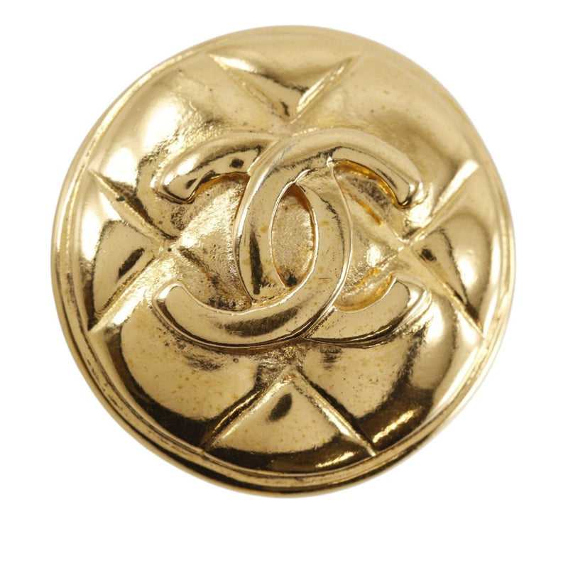 CC Quilted Gold Plated Round Clip On Earrings - Image 4