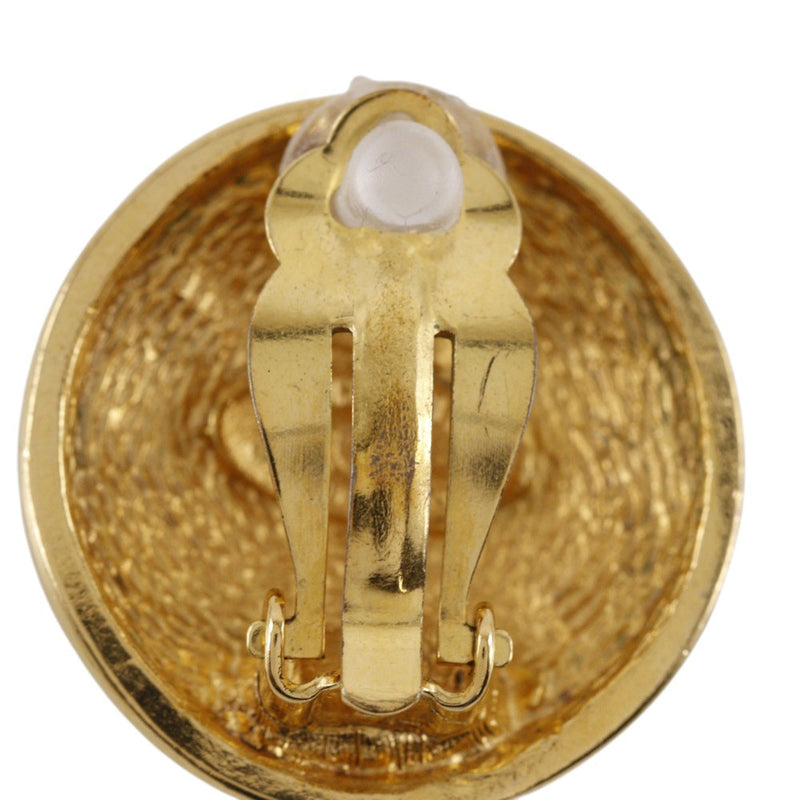 CC Quilted Gold Plated Round Clip On Earrings - Image 7