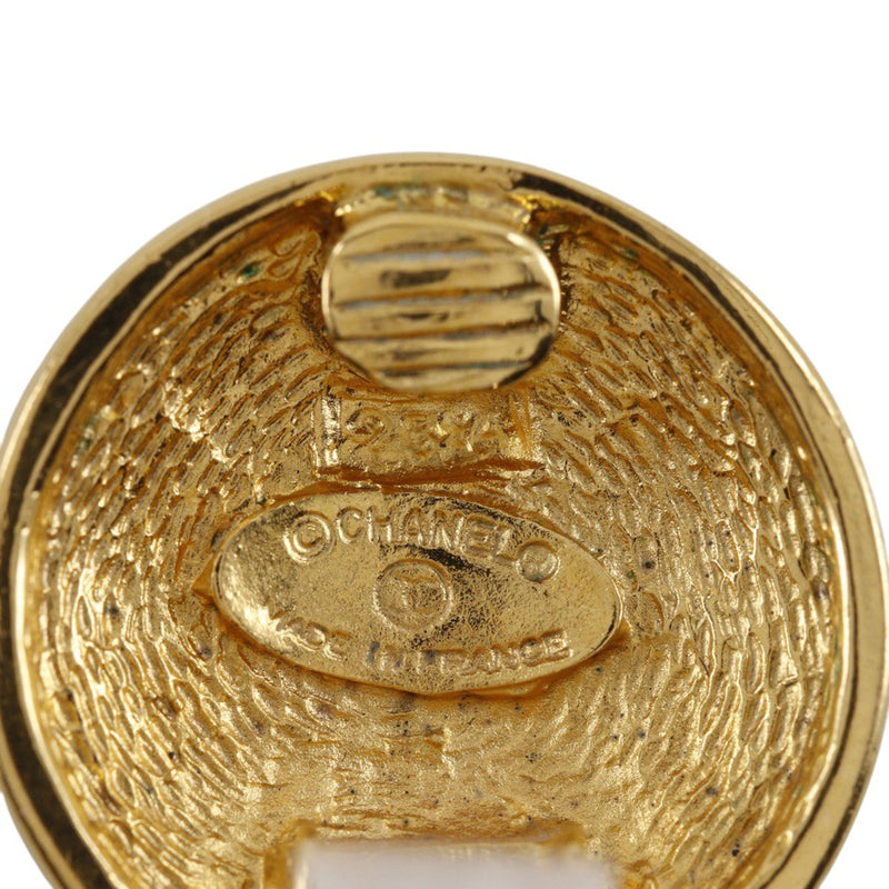 CC Quilted Gold Plated Round Clip On Earrings - Image 9