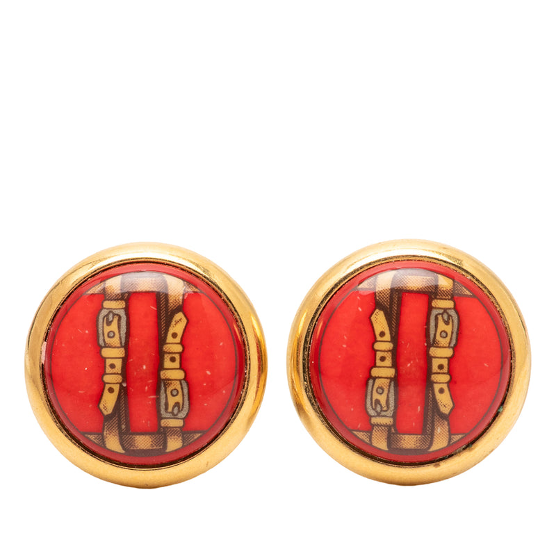 Enamel Clip On Earrings