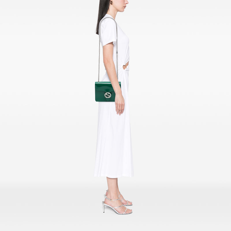 Small Patent Interlocking G Crossbody - Image 6