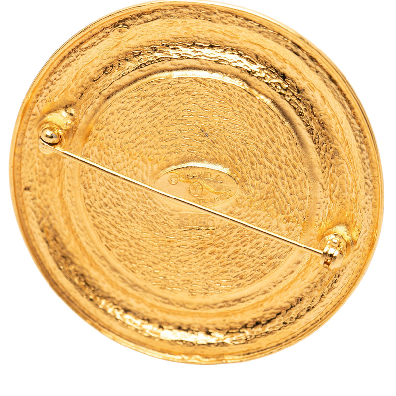 Gold Plated 31 Rue Cambon Round Brooch - Image 3