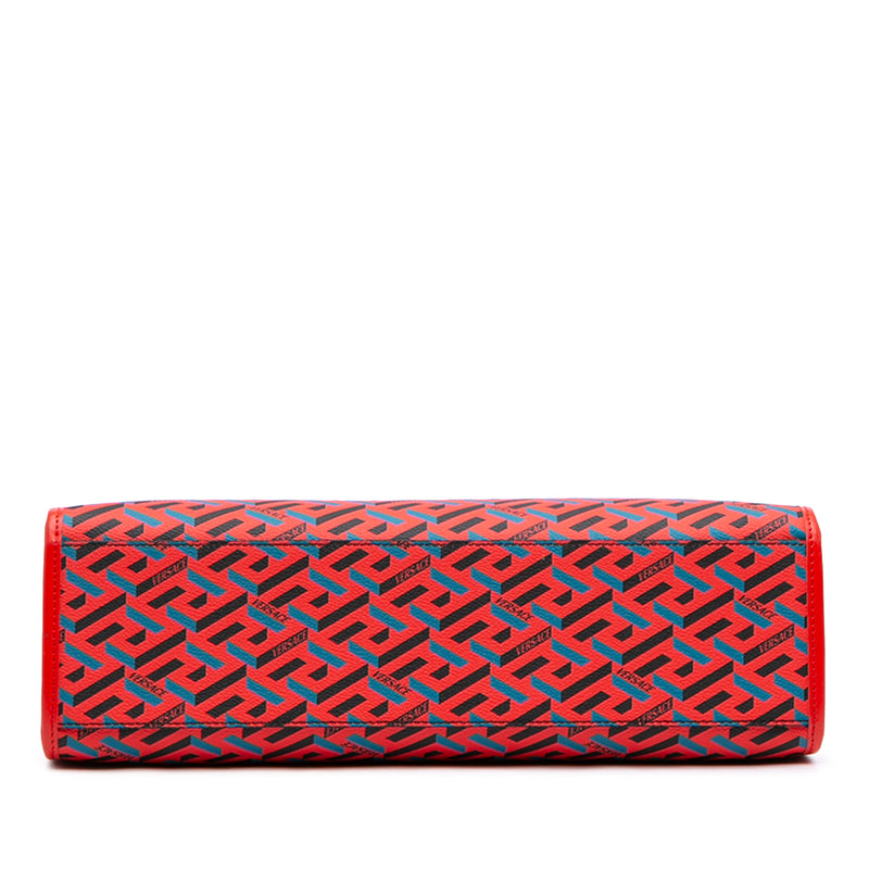 Multicolor Coated Canvas La Greca Tote - Image 3