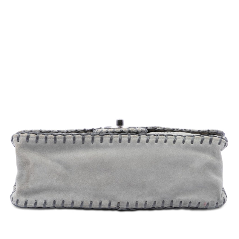 Medium CC Quilted Suede Whipstitch Single Flap - Image 3