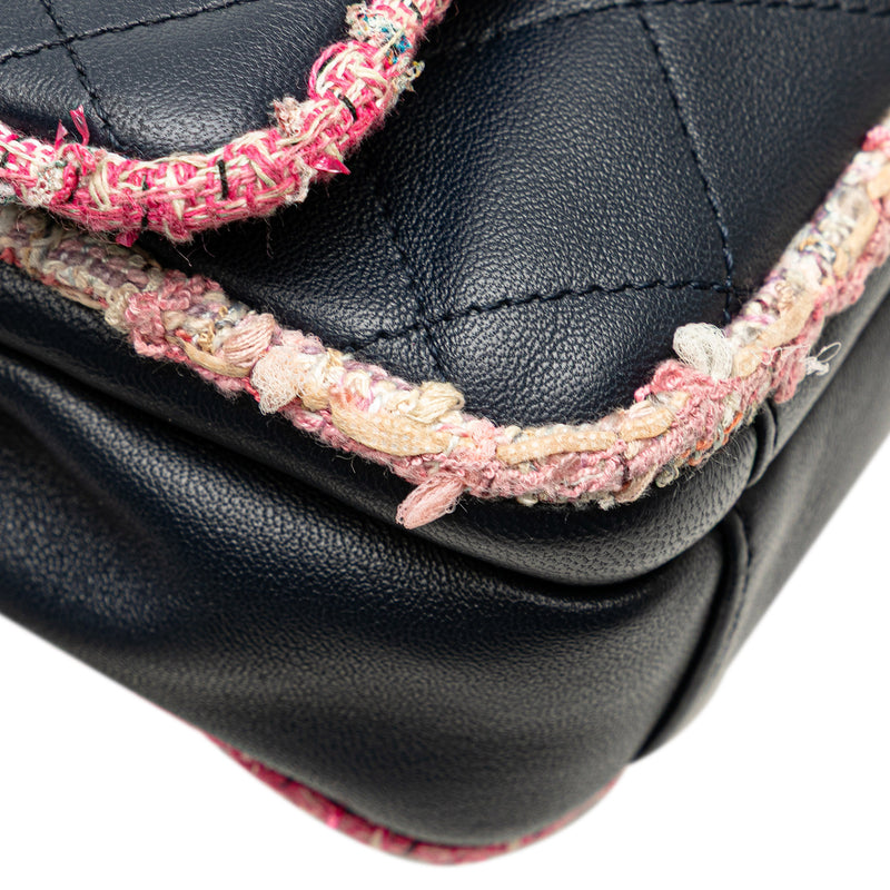 Quilted Lambskin and Tweed Elegant Trim Flap - Image 12
