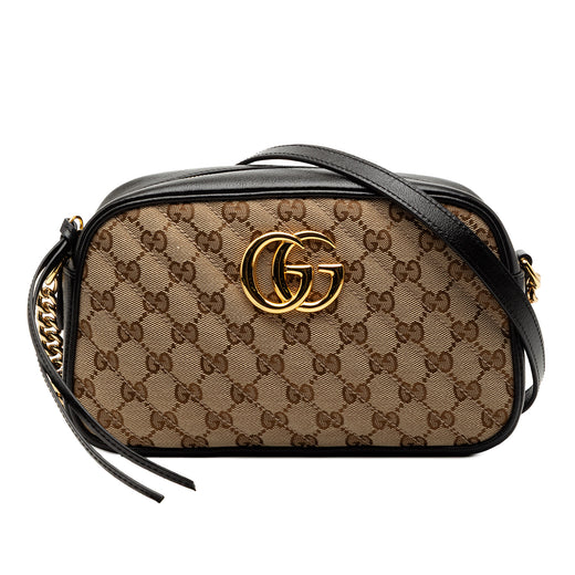 Small GG Marmont Matelasse GG Canvas and Leather Crossbody - Image 1