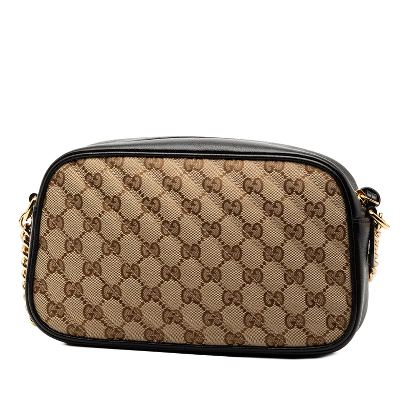 Small GG Marmont Matelasse GG Canvas and Leather Crossbody - Image 2