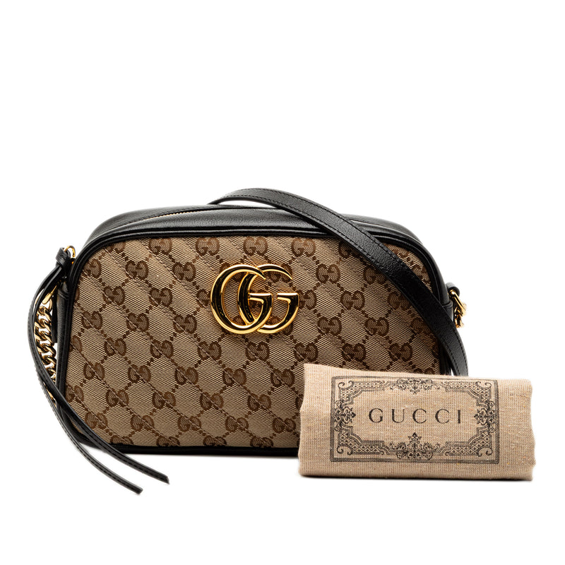 Small GG Marmont Matelasse GG Canvas and Leather Crossbody - Image 8