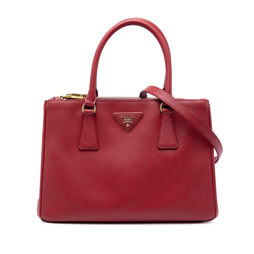 Medium Saffiano Lux Galleria Double Zip Satchel - Image 1