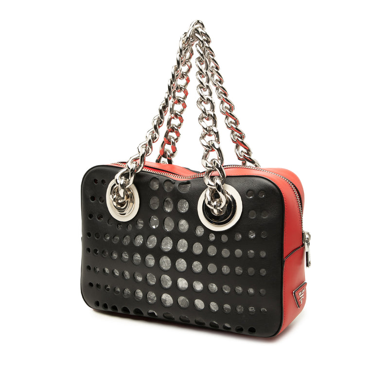 Perforated Leather City Fori Chain Handbag - Image 2