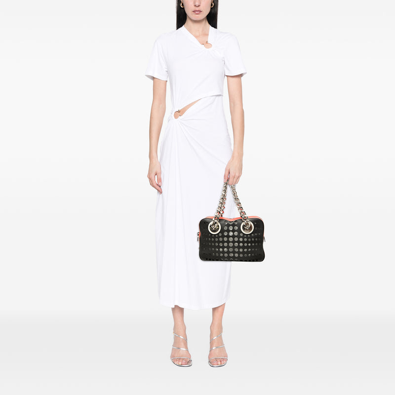 Perforated Leather City Fori Chain Handbag - Image 6