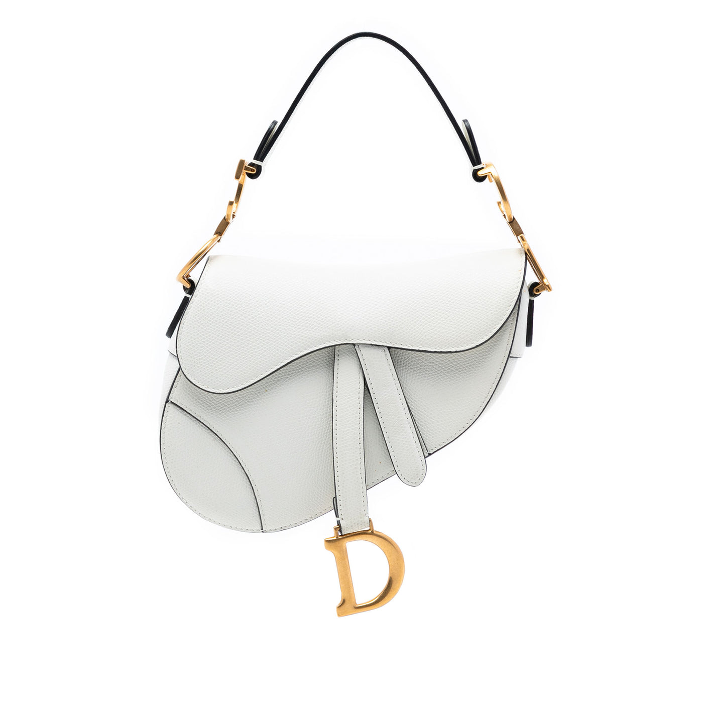 Mini Grained Calfskin Saddle Bag - Image 1