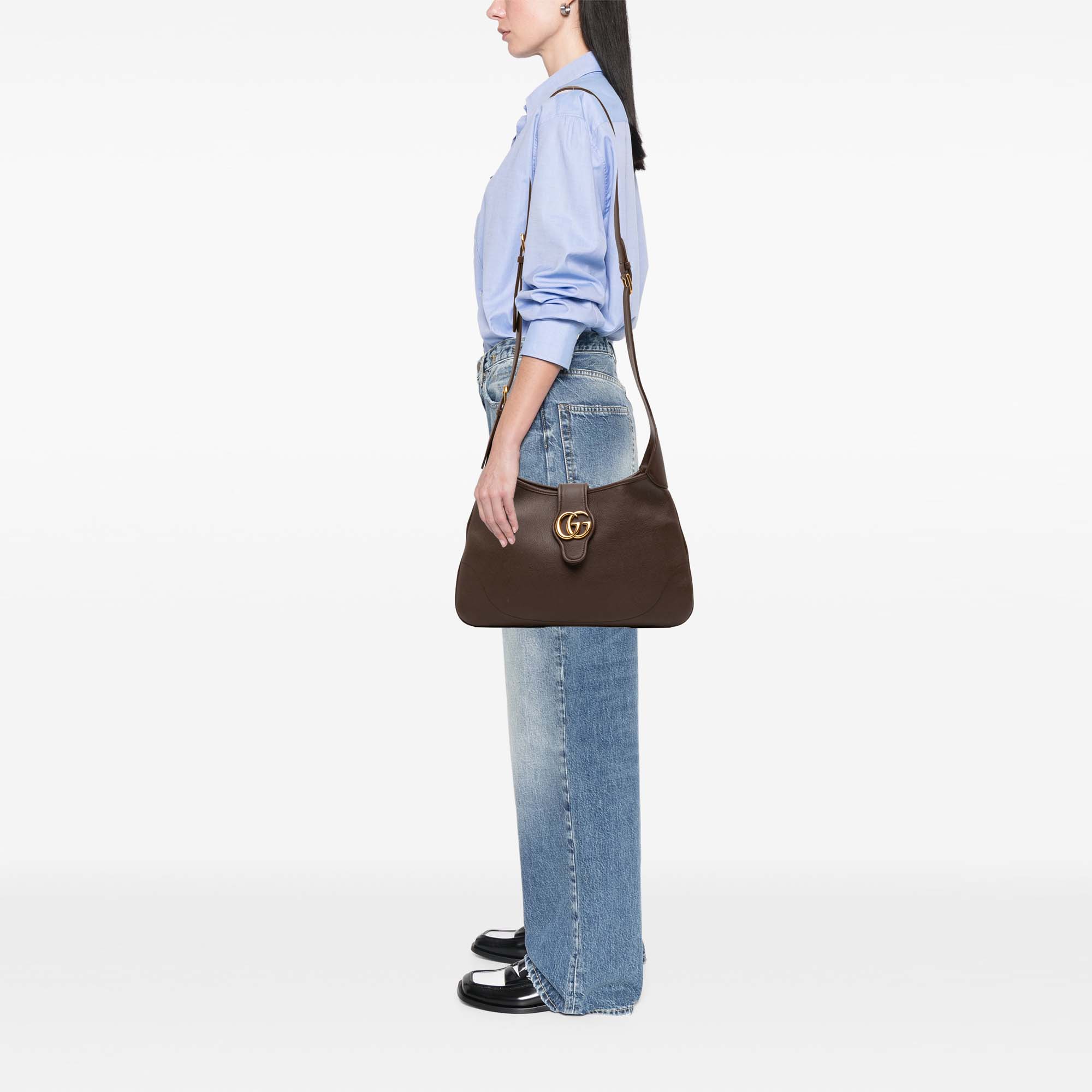Medium Leather Aphrodite Crossbody - Image 11