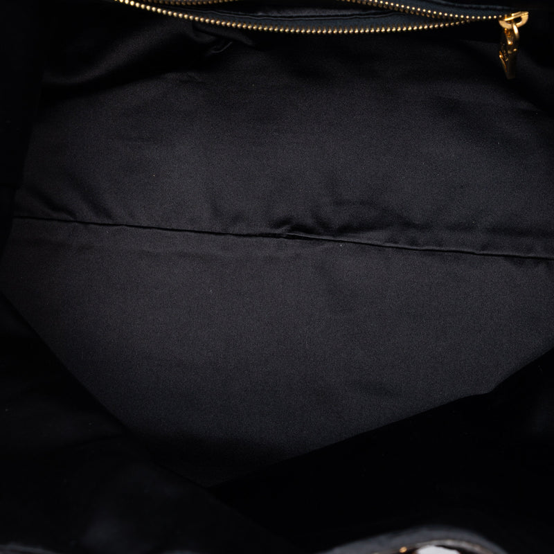 Sequined Satin Stripes Tote - Image 4