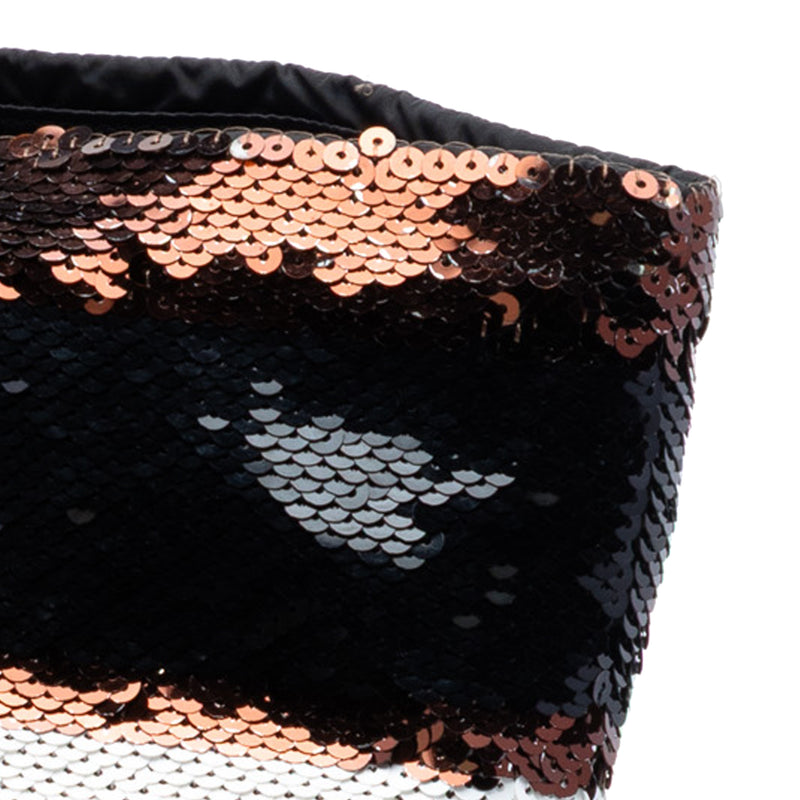 Sequined Satin Stripes Tote - Image 6