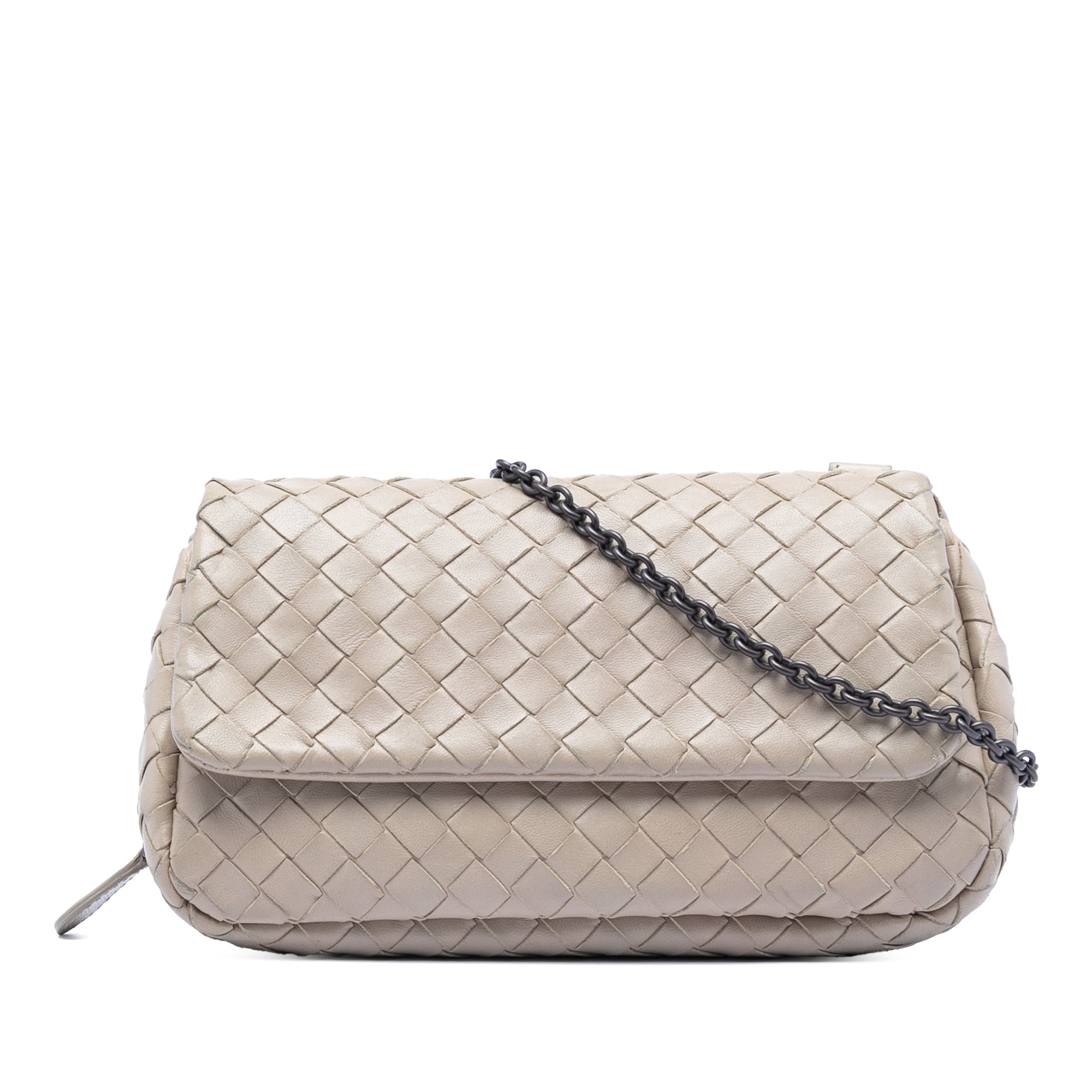 Mini Nappa Intrecciato Expandable Chain Flap Crossbody - Image 1