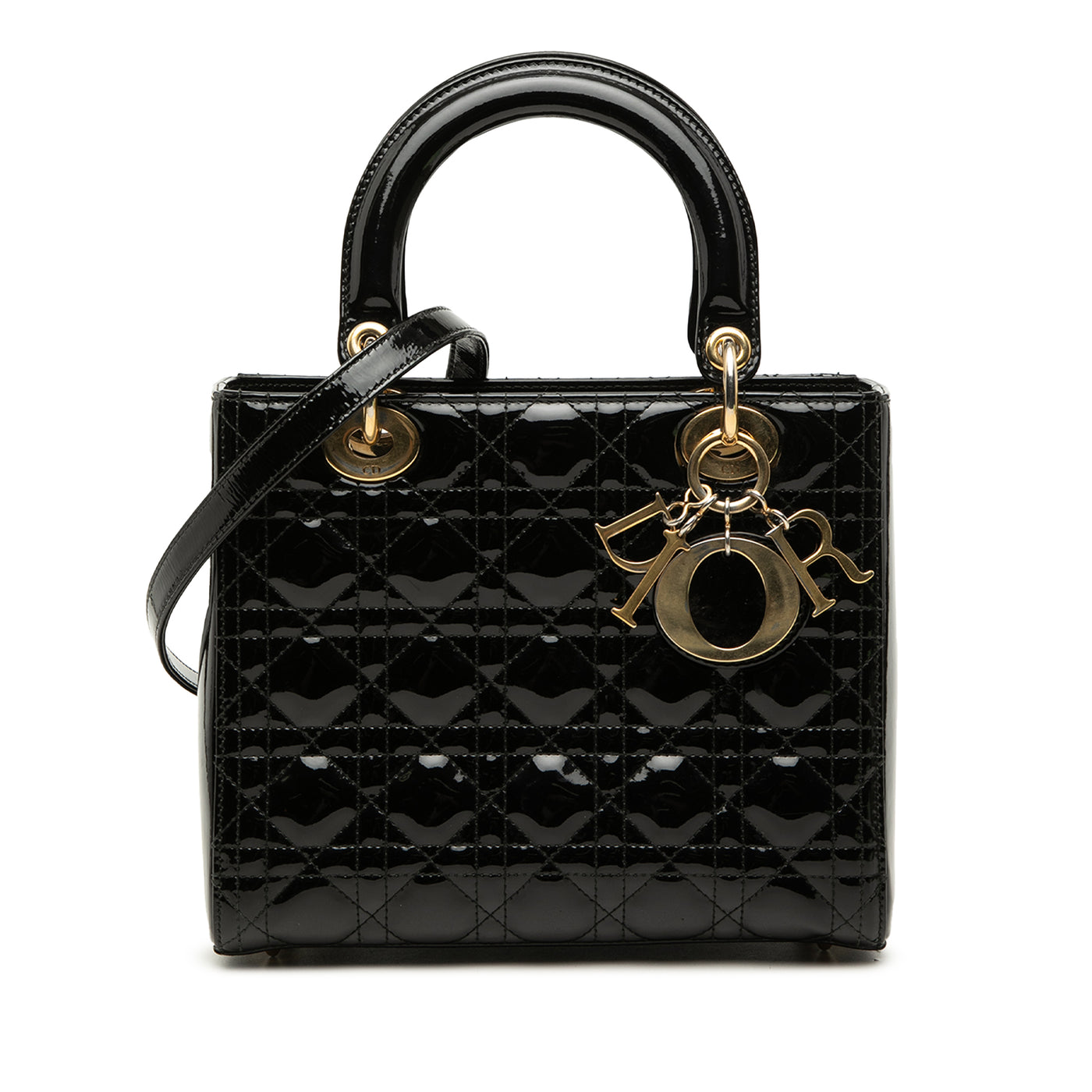 Medium Patent Cannage Lady Dior - Image 1