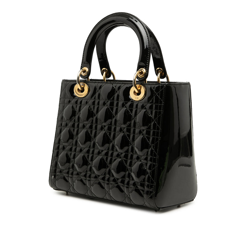 Medium Patent Cannage Lady Dior - Image 2