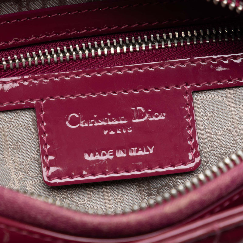 Medium Patent Cannage Lady Dior - Image 5