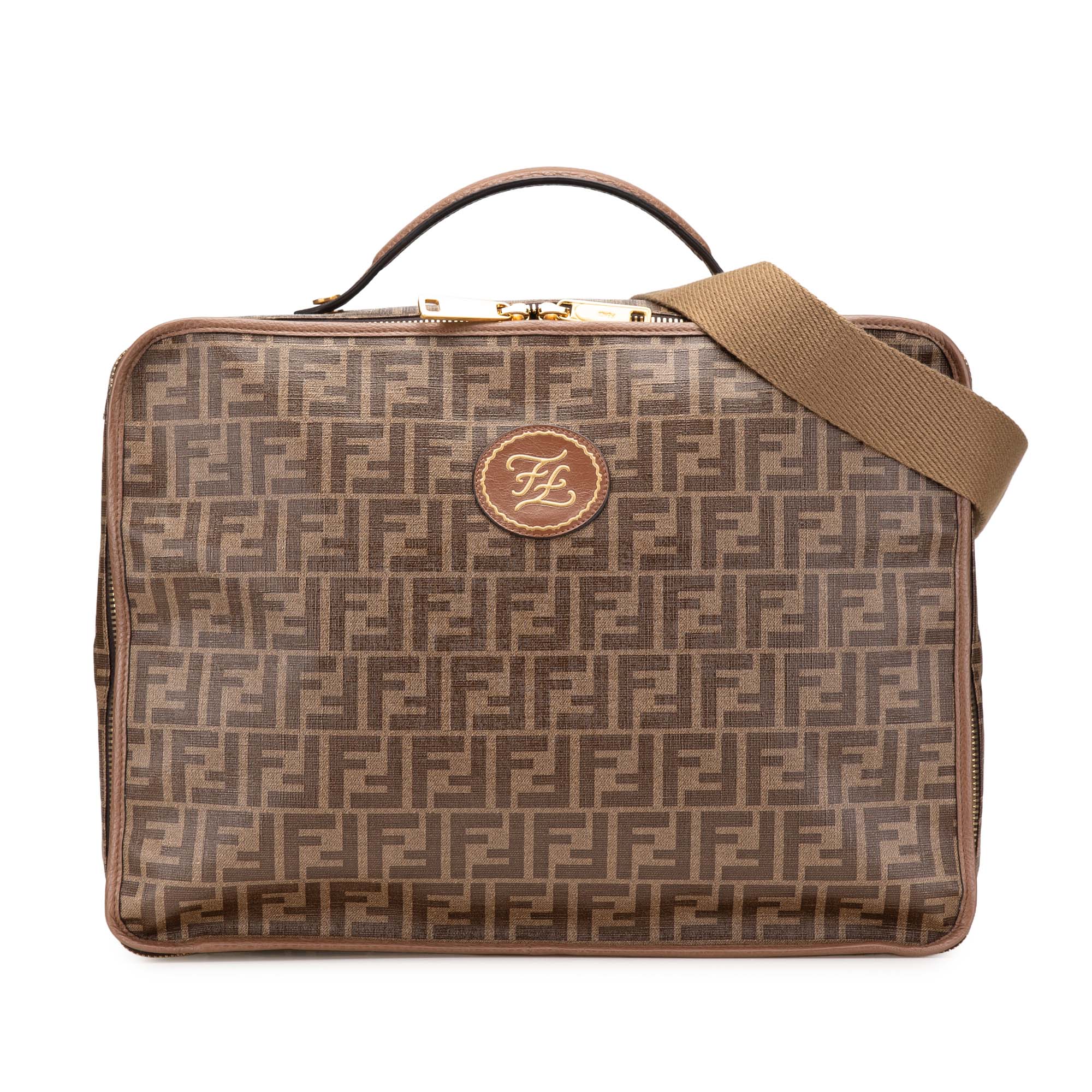 Zucca Coated Canvas Karligraphy Travel Bag - Image 1