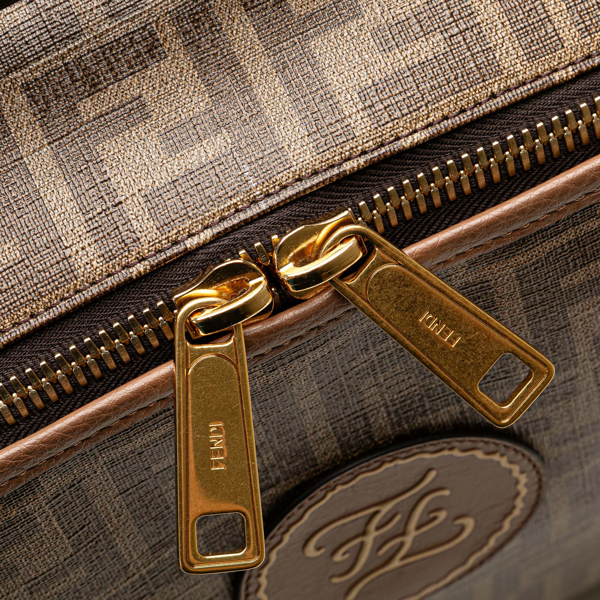 Zucca Coated Canvas Karligraphy Travel Bag - Image 10