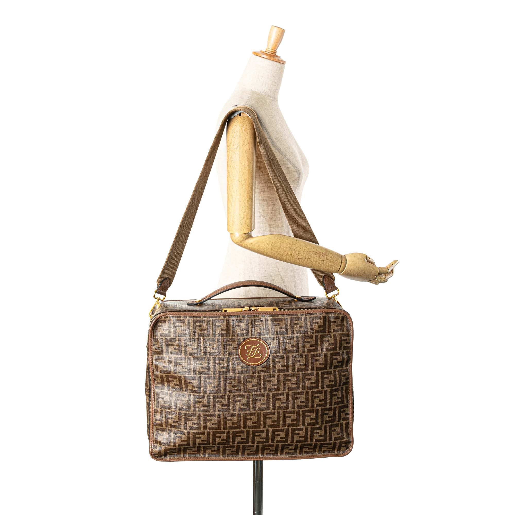 Zucca Coated Canvas Karligraphy Travel Bag - Image 12