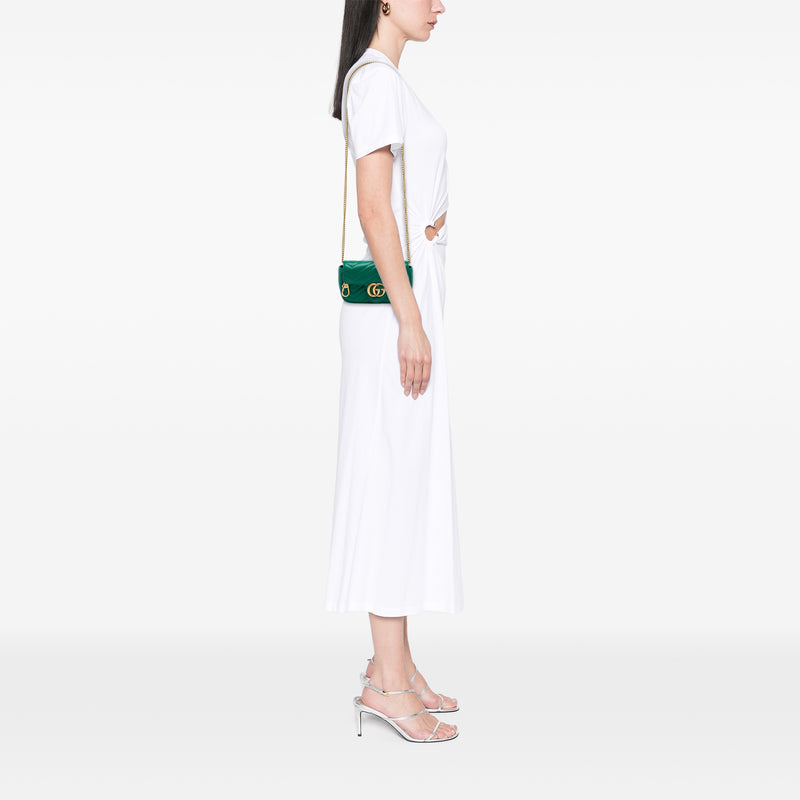 Mini GG Marmont Matelasse Calfskin Flap Crossbody - Image 6