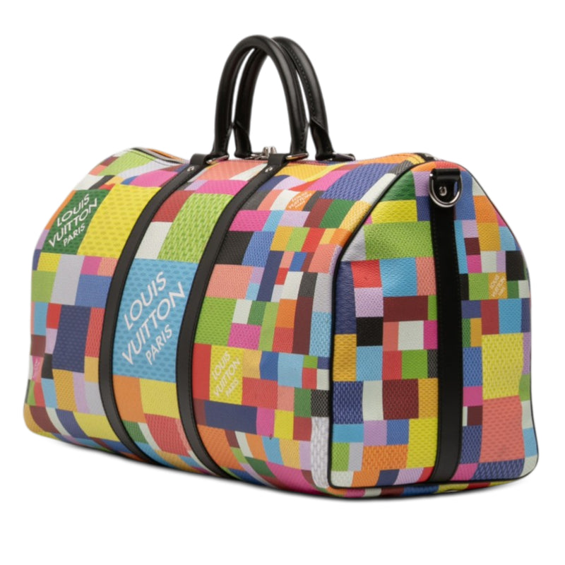 Multicolor Damier Graphite 3D Keepall Bandouliere 50 - Image 2