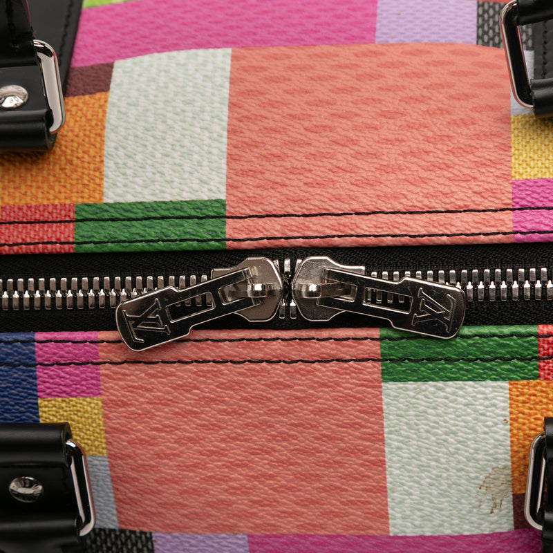 Multicolor Damier Graphite 3D Keepall Bandouliere 50 - Image 7
