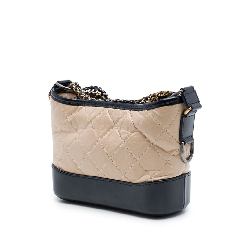 Small Quilted Aged Calfskin Gabrielle Hobo - Image 2