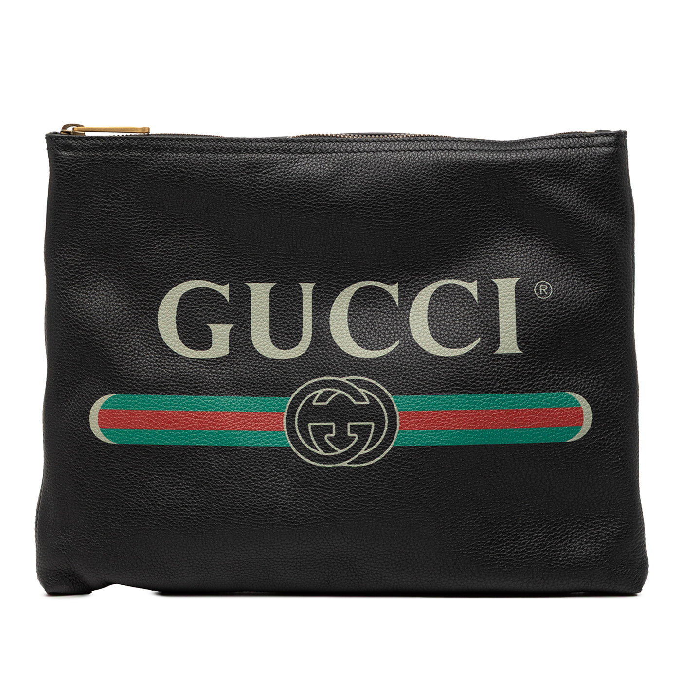 Medium Calfskin Logo Portfolio Clutch - Image 1