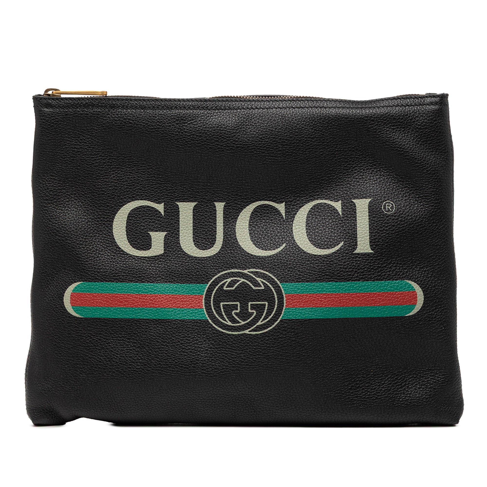Medium Calfskin Logo Portfolio Clutch - Image 1