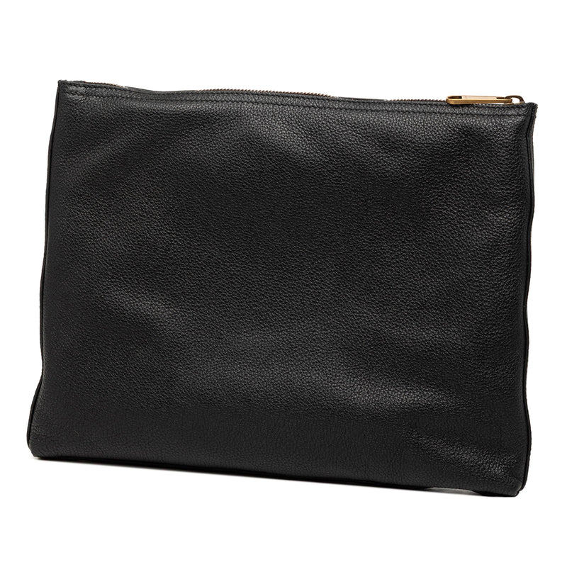 Medium Calfskin Logo Portfolio Clutch - Image 2