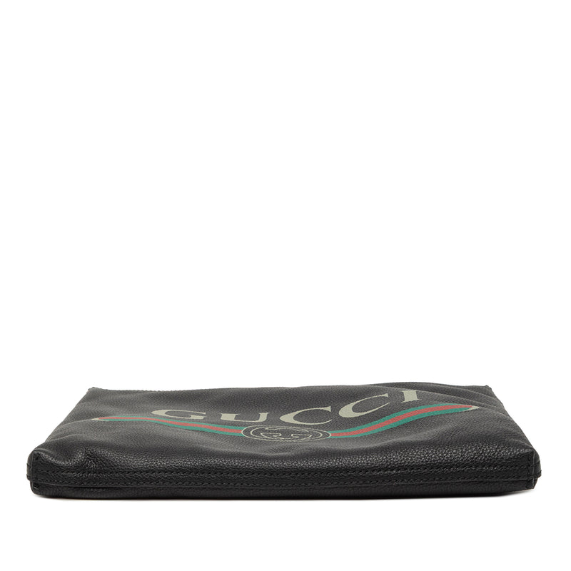 Medium Calfskin Logo Portfolio Clutch - Image 3