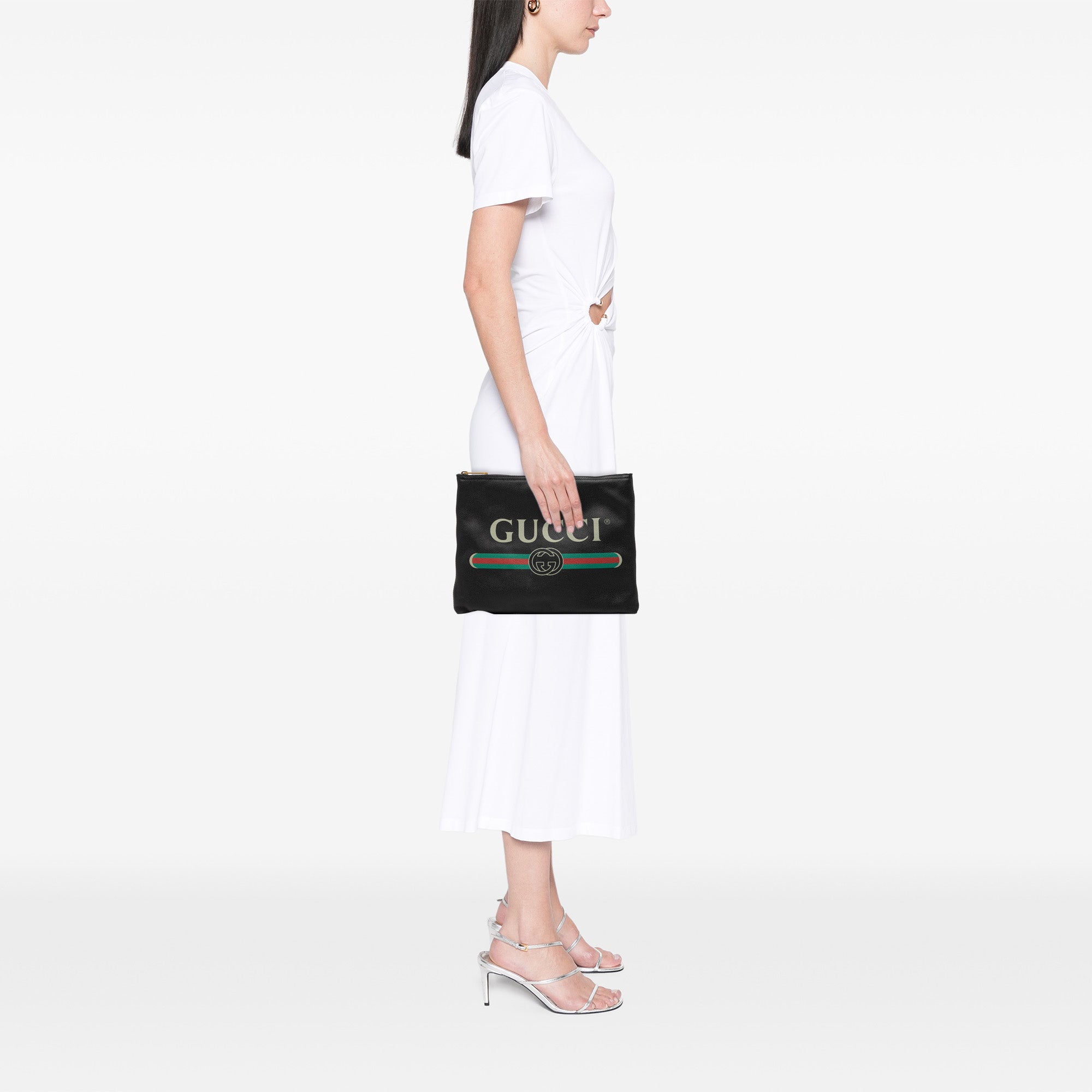 Medium Calfskin Logo Portfolio Clutch - Image 7