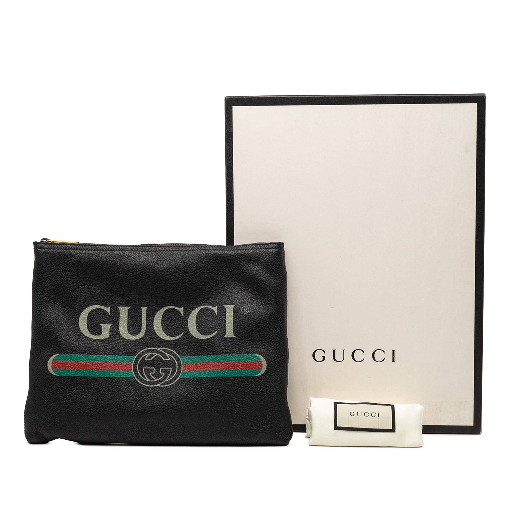 Medium Calfskin Logo Portfolio Clutch - Image 8