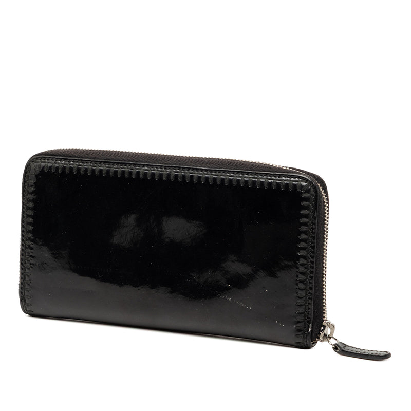 CC Patent Stitched Long Wallet - Image 2