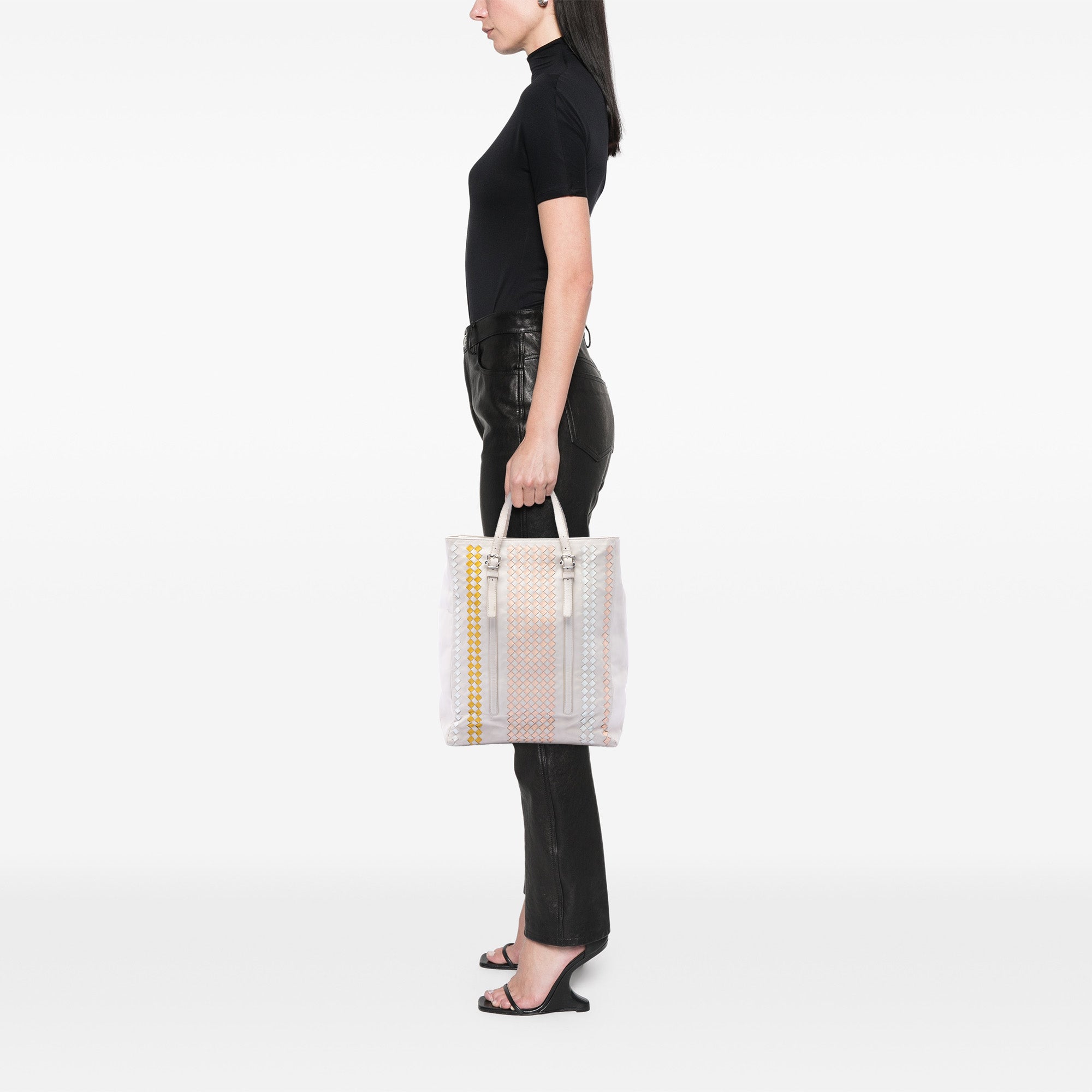 Intrecciato Trimmed Nappa Belted Tote - Image 6