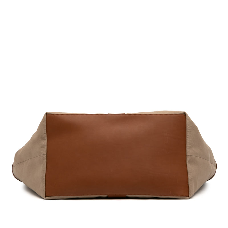 Leather Trimmed Canvas Y Tote - Image 3