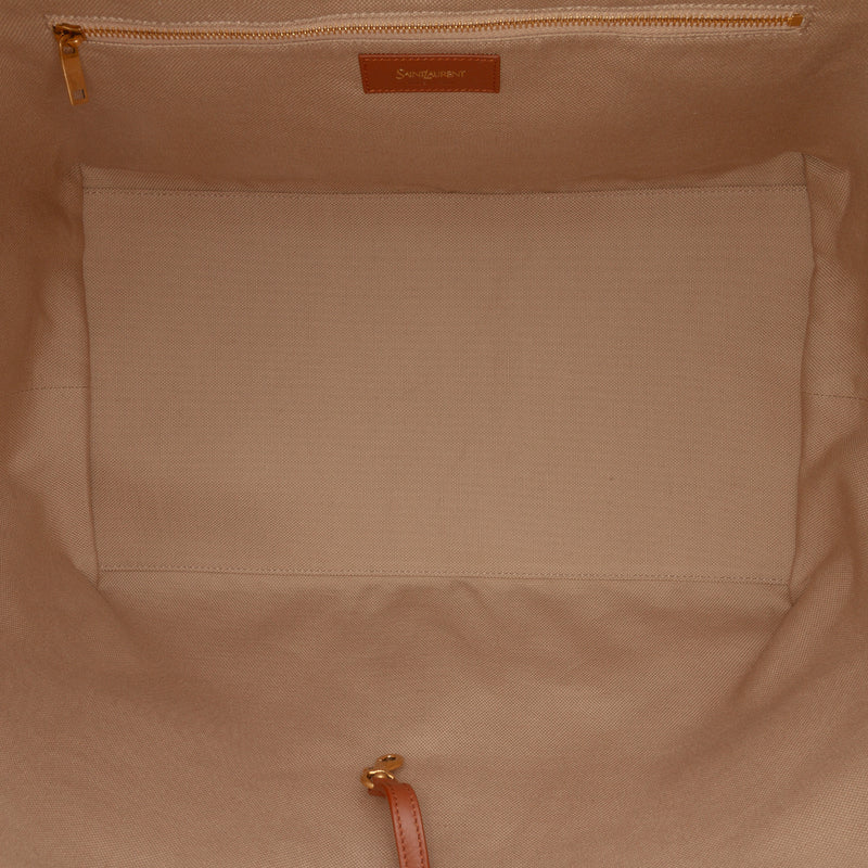 Leather Trimmed Canvas Y Tote - Image 4