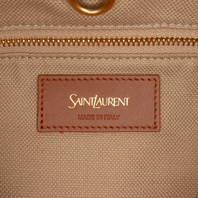 Leather Trimmed Canvas Y Tote - Image 5