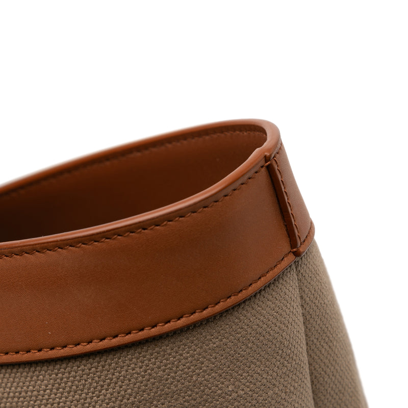 Leather Trimmed Canvas Y Tote - Image 6