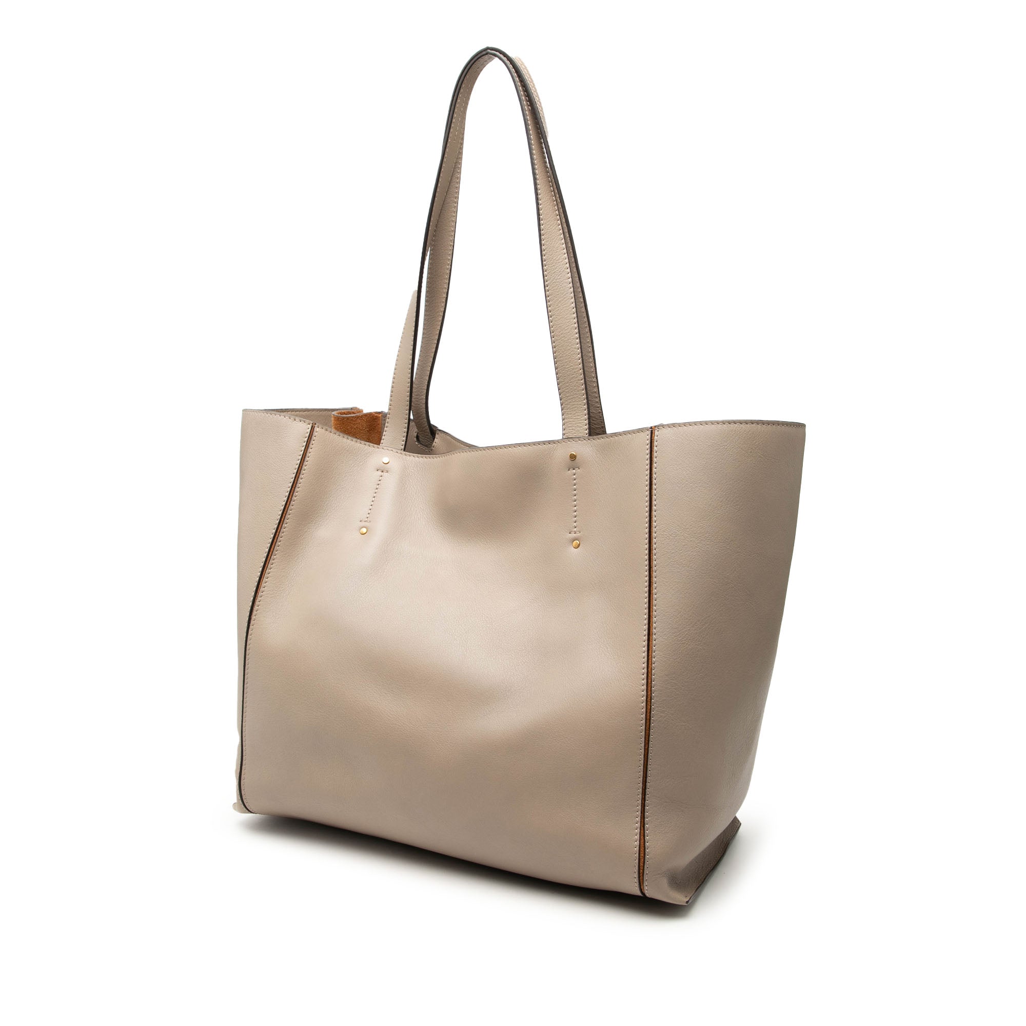 Large Leather Milo Shopping Tote - Image 2