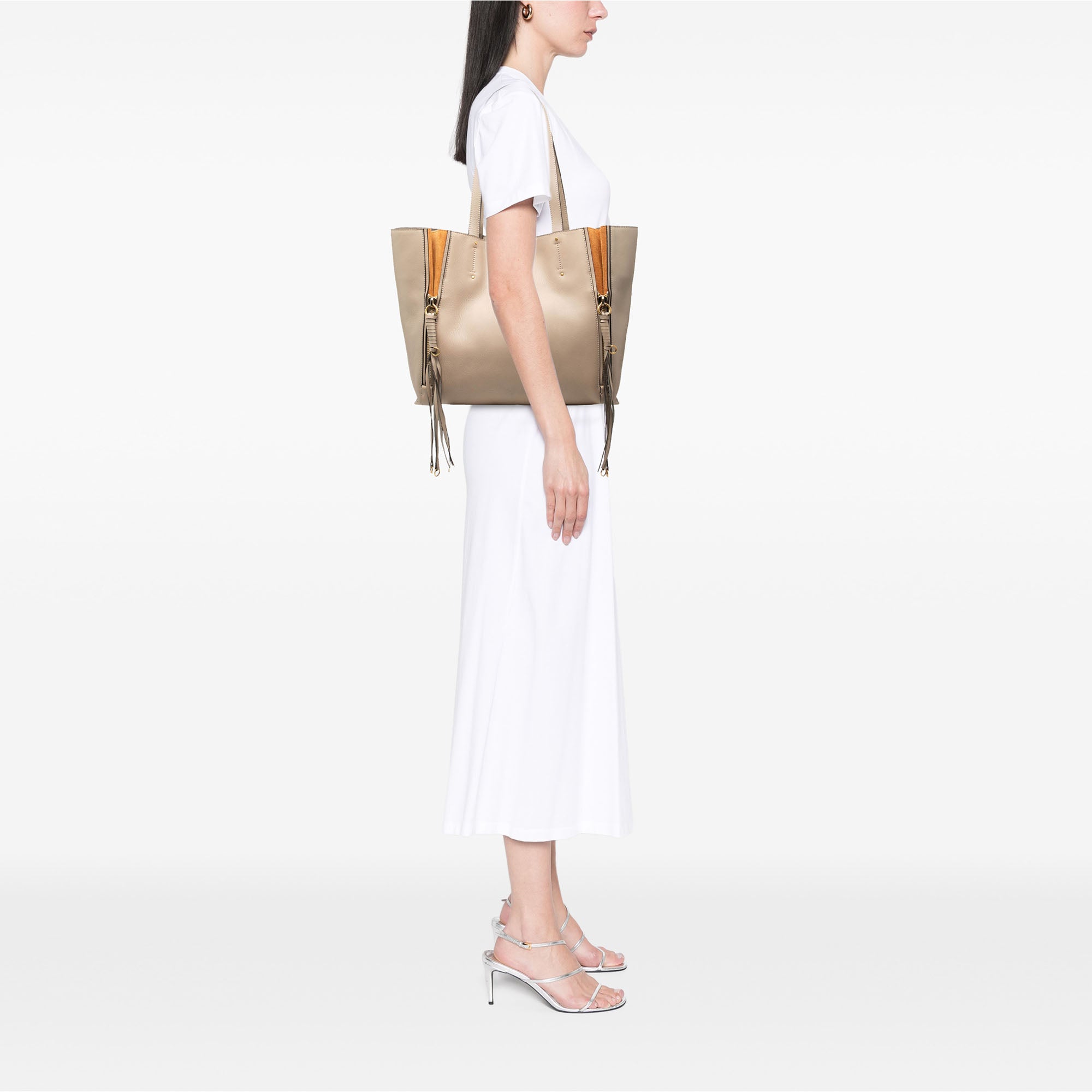 Large Leather Milo Shopping Tote - Image 7