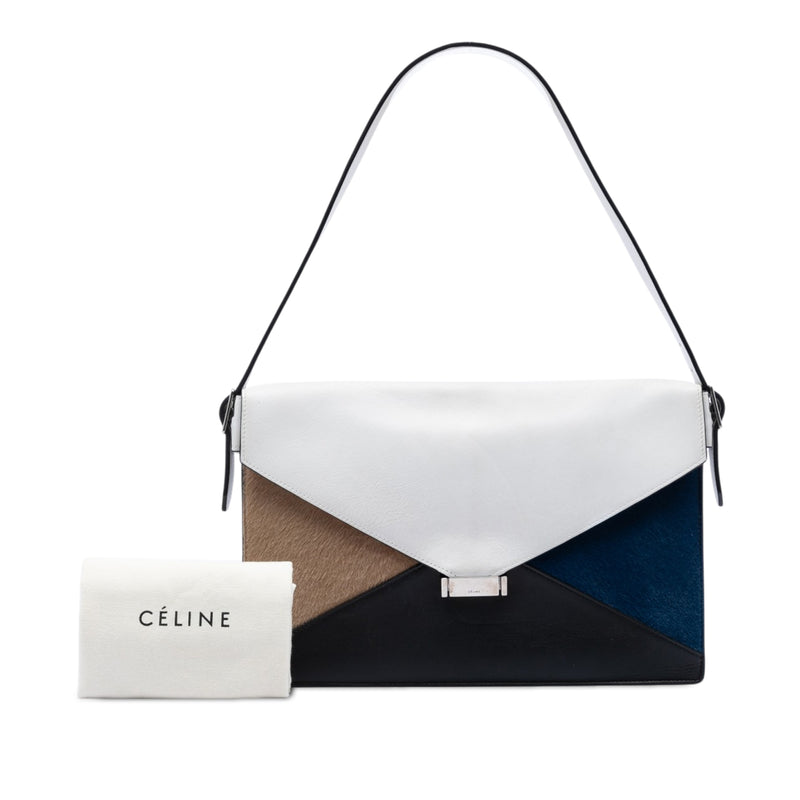 Multicolor Leather and Pony Hair Diamond Shoulder Bag - Image 7