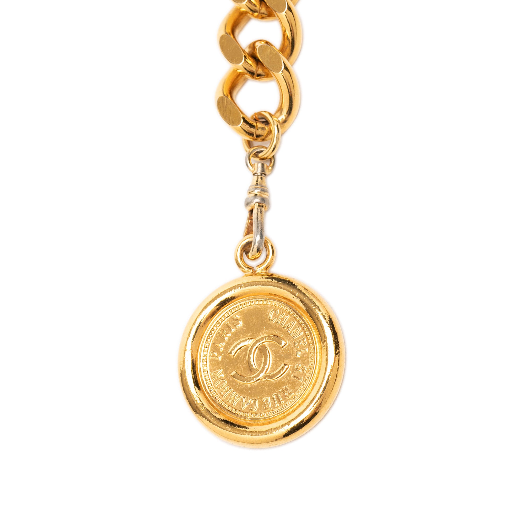 Gold Plated CC Medallion Chain Link Belt - Image 2